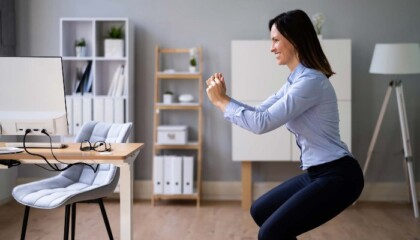 how to exercise at work